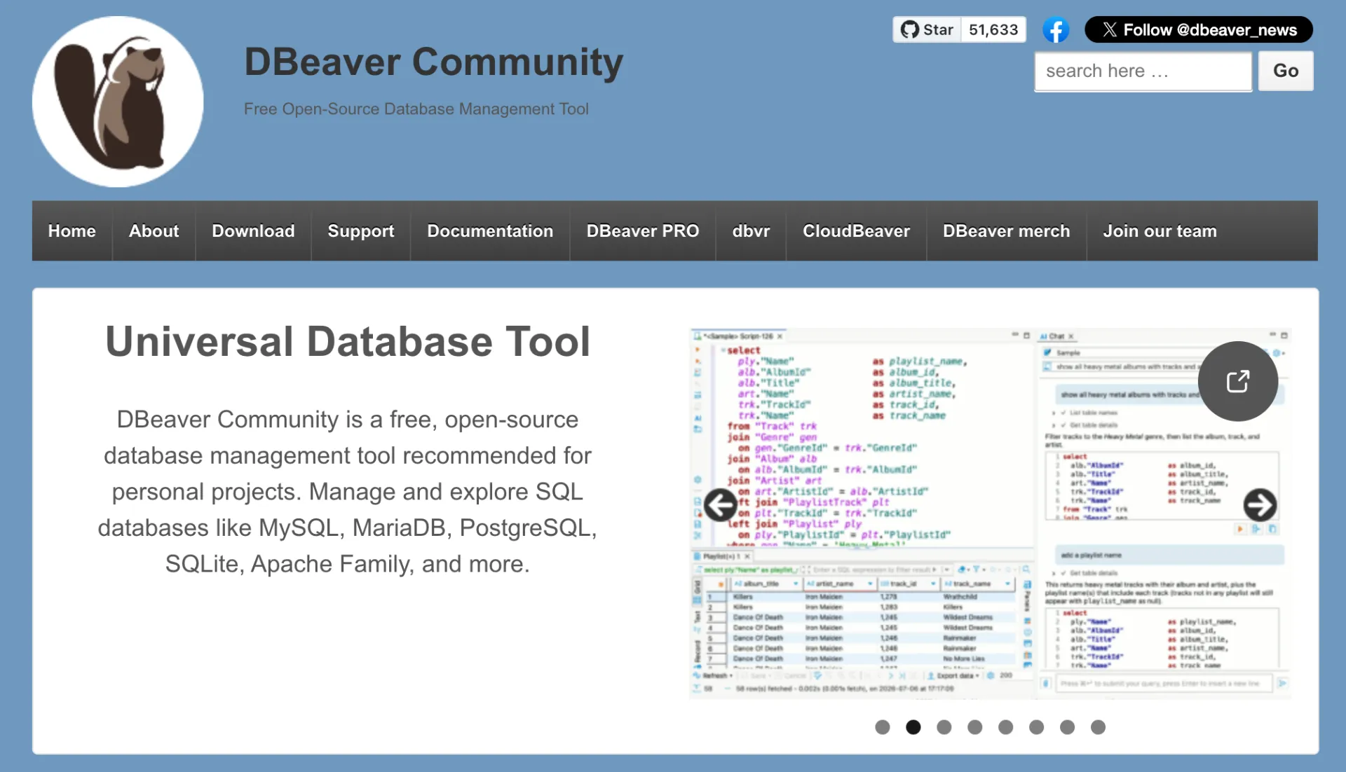 DBeaver screenshot